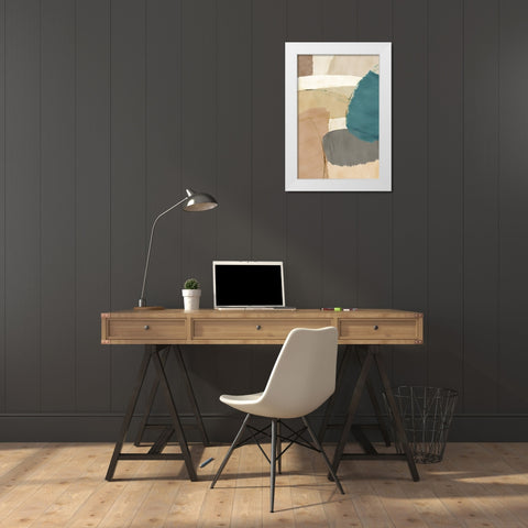 Rhythm and Flow II White Modern Wood Framed Art Print by Kouta, Flora