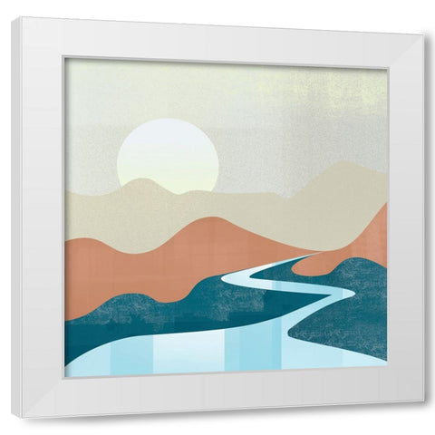 Peaceful Landscape I White Modern Wood Framed Art Print by Arctic Frame