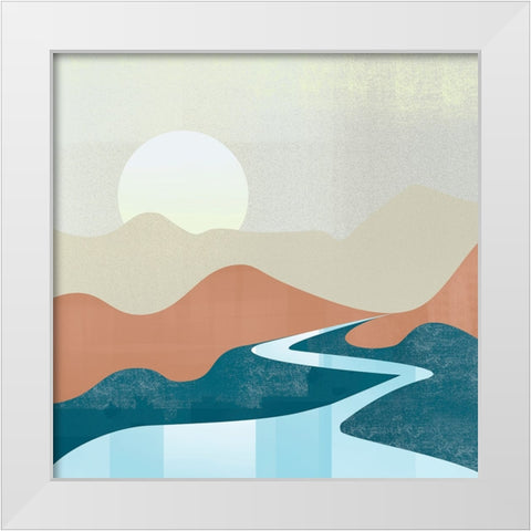 Peaceful Landscape I White Modern Wood Framed Art Print by Arctic Frame