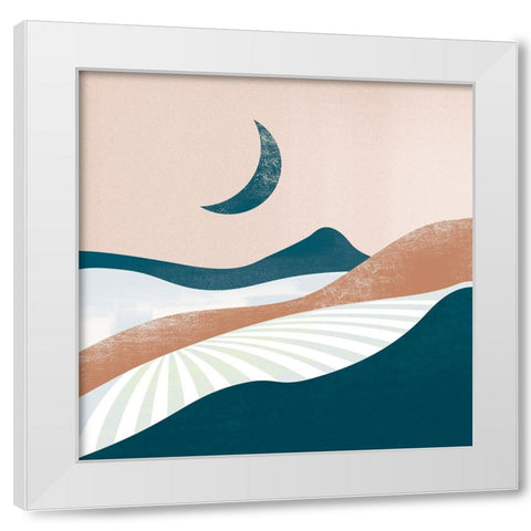 Peaceful Landscape II White Modern Wood Framed Art Print by Arctic Frame