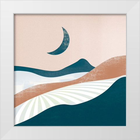 Peaceful Landscape II White Modern Wood Framed Art Print by Arctic Frame