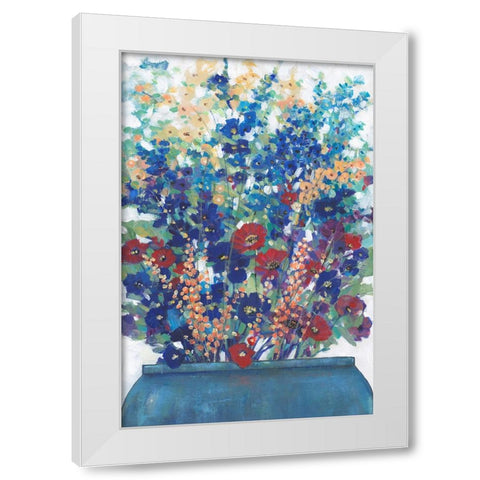 A bunch of Flowers II White Modern Wood Framed Art Print by OToole, Tim