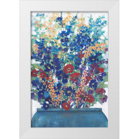 A bunch of Flowers II White Modern Wood Framed Art Print by OToole, Tim