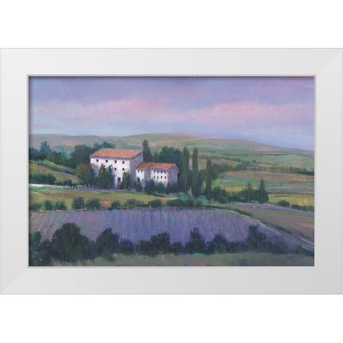 Soft Lavender Fields I White Modern Wood Framed Art Print by OToole, Tim