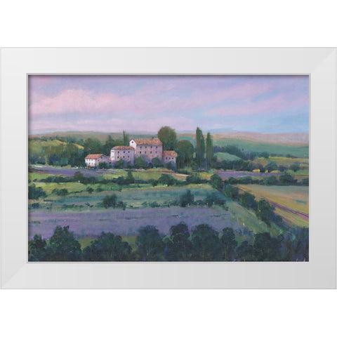 Soft Lavender Fields II White Modern Wood Framed Art Print by OToole, Tim