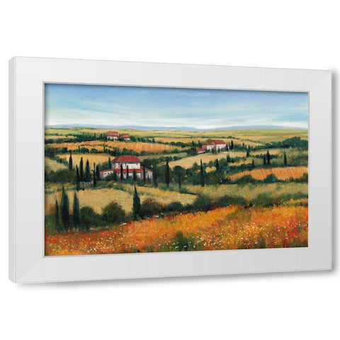 Hills of Tuscany II White Modern Wood Framed Art Print by OToole, Tim