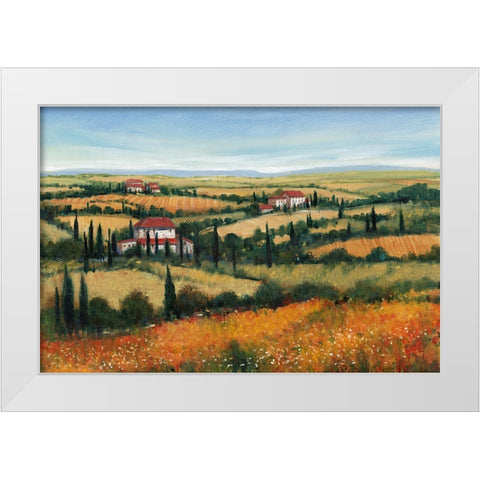 Hills of Tuscany II White Modern Wood Framed Art Print by OToole, Tim