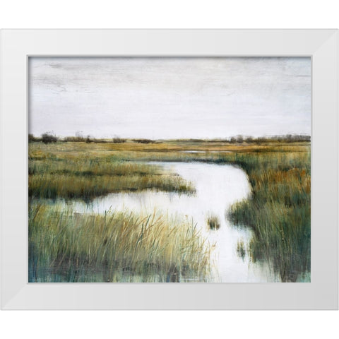 Misty Marshland  II White Modern Wood Framed Art Print by OToole, Tim