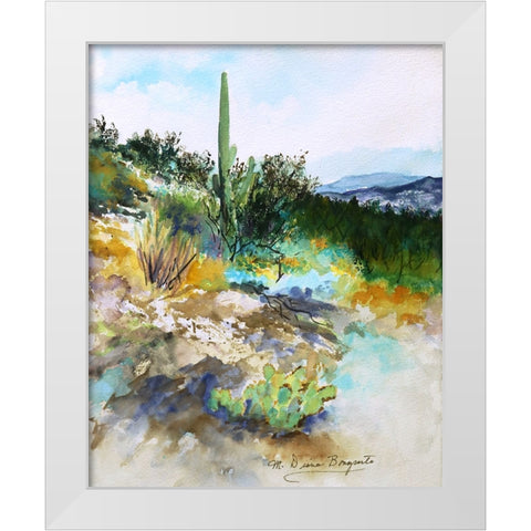 High Desert Scene White Modern Wood Framed Art Print by Bonaparte, Diane