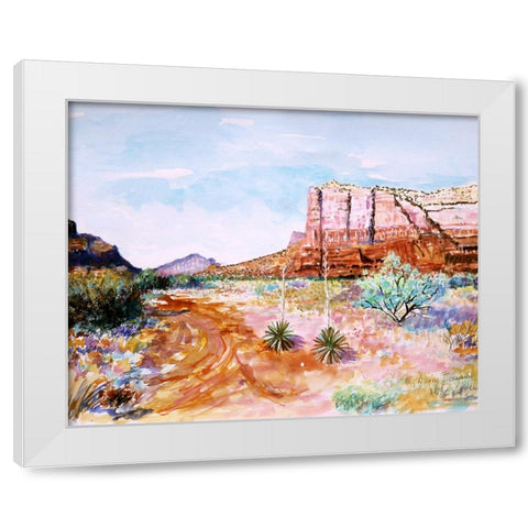 Desert in Spring White Modern Wood Framed Art Print by Bonaparte, Diane