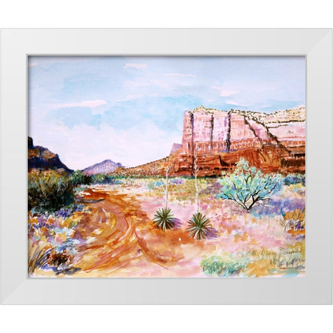 Desert in Spring White Modern Wood Framed Art Print by Bonaparte, Diane