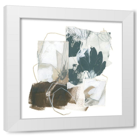 Cortar I White Modern Wood Framed Art Print by Vess, June Erica