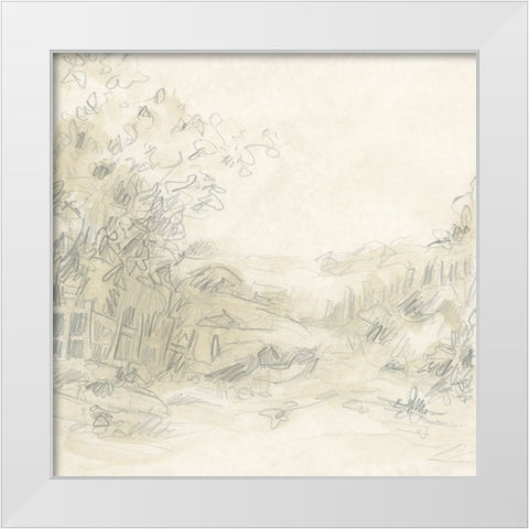 Parchment Field Study I White Modern Wood Framed Art Print by Vess, June Erica