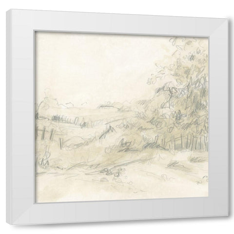 Parchment Field Study II White Modern Wood Framed Art Print by Vess, June Erica