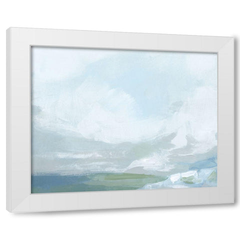 Shetland Sky I White Modern Wood Framed Art Print by Vess, June Erica