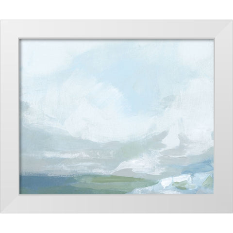 Shetland Sky I White Modern Wood Framed Art Print by Vess, June Erica