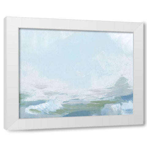 Shetland Sky II White Modern Wood Framed Art Print by Vess, June Erica