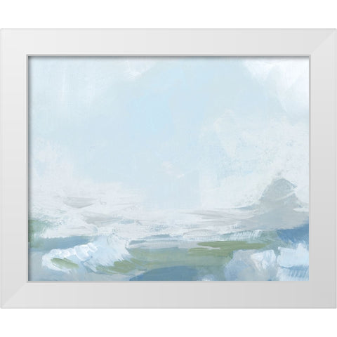 Shetland Sky II White Modern Wood Framed Art Print by Vess, June Erica