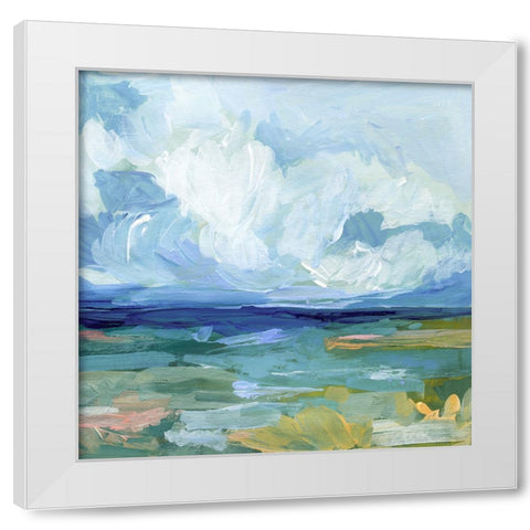 Saltwaters Edge II White Modern Wood Framed Art Print by Barnes, Victoria