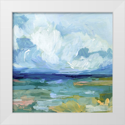 Saltwaters Edge II White Modern Wood Framed Art Print by Barnes, Victoria