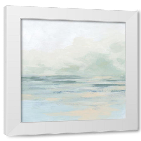 Gentle Sky II White Modern Wood Framed Art Print by Vess, June Erica