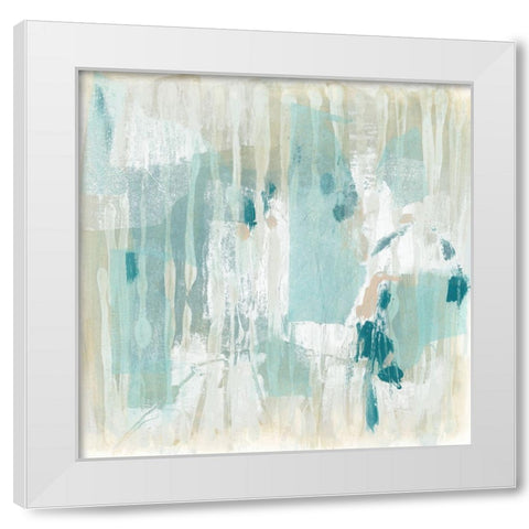 Parallel Mist I White Modern Wood Framed Art Print by Vess, June Erica