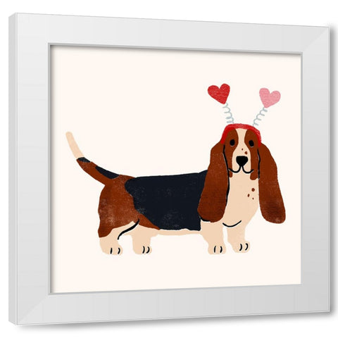 Little Legs Big Heart II White Modern Wood Framed Art Print by Barnes, Victoria