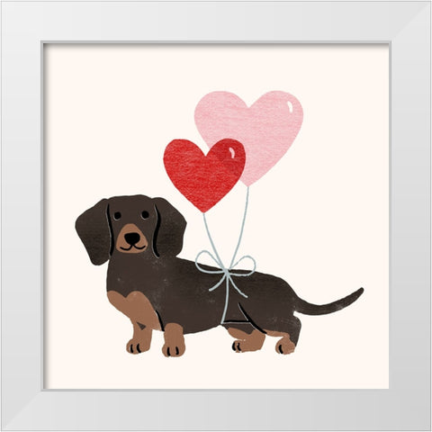 Little Legs Big Heart IV White Modern Wood Framed Art Print by Barnes, Victoria