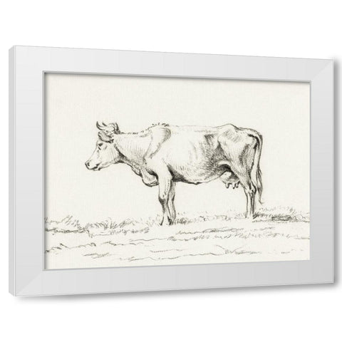 Bernard Cow Sketch I White Modern Wood Framed Art Print by Bernard, Jean