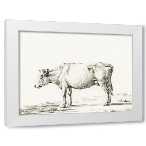 Bernard Cow Sketch II White Modern Wood Framed Art Print by Bernard, Jean