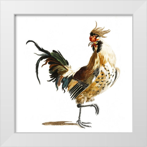 Teyler Roosters I White Modern Wood Framed Art Print by Teyler, Johan