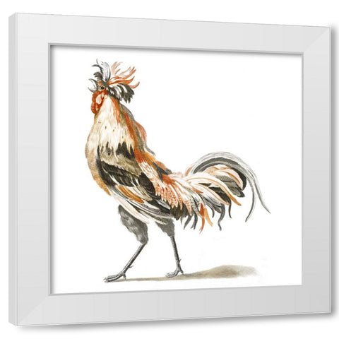 Teyler Roosters II White Modern Wood Framed Art Print by Teyler, Johan