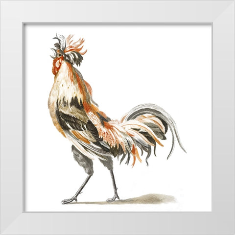 Teyler Roosters II White Modern Wood Framed Art Print by Teyler, Johan