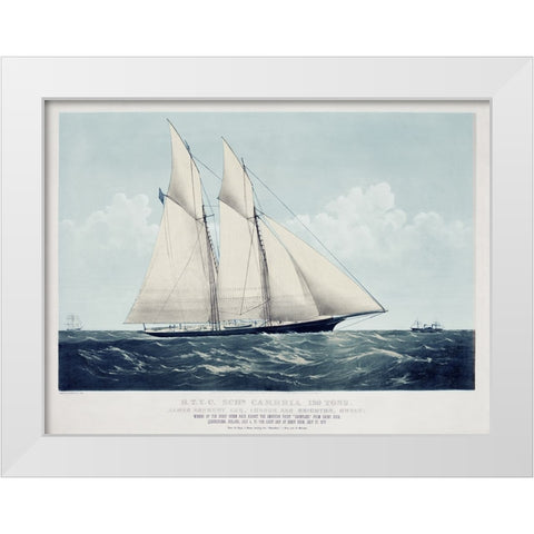 Antique Yachts I White Modern Wood Framed Art Print by Vision Studio