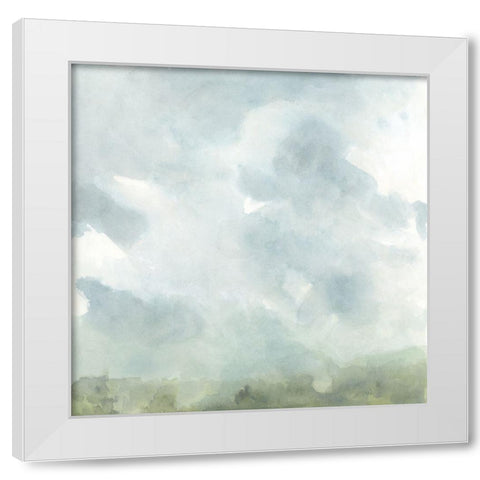 Moody Horizon I White Modern Wood Framed Art Print by Vess, June Erica