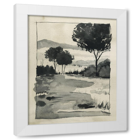 Watercolor Country Sketch I White Modern Wood Framed Art Print by Popp, Grace