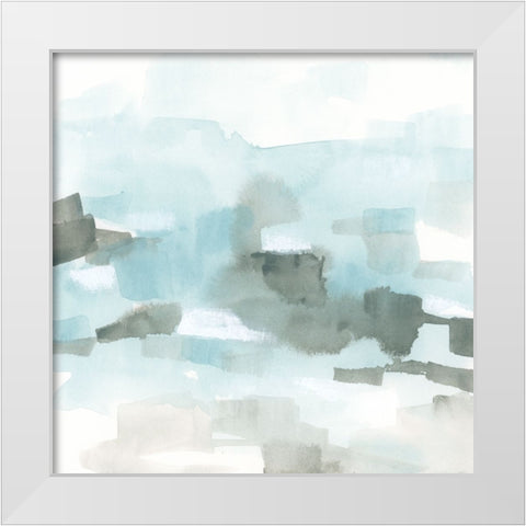 Cubist Surf I White Modern Wood Framed Art Print by Vess, June Erica