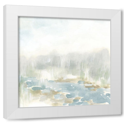 Misty Creekbed I White Modern Wood Framed Art Print by Vess, June Erica