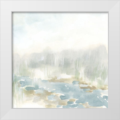 Misty Creekbed I White Modern Wood Framed Art Print by Vess, June Erica