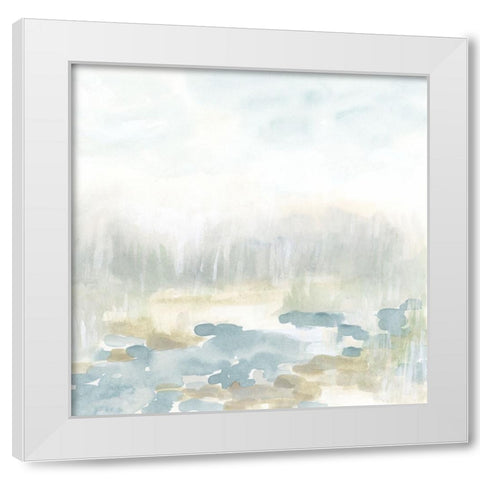 Misty Creekbed II White Modern Wood Framed Art Print by Vess, June Erica