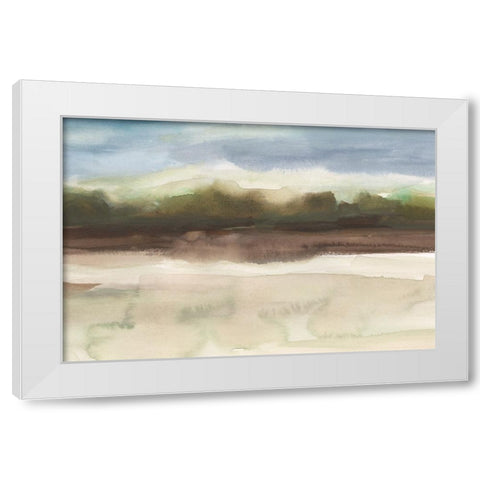 Blended Treeline II White Modern Wood Framed Art Print by Harper, Ethan