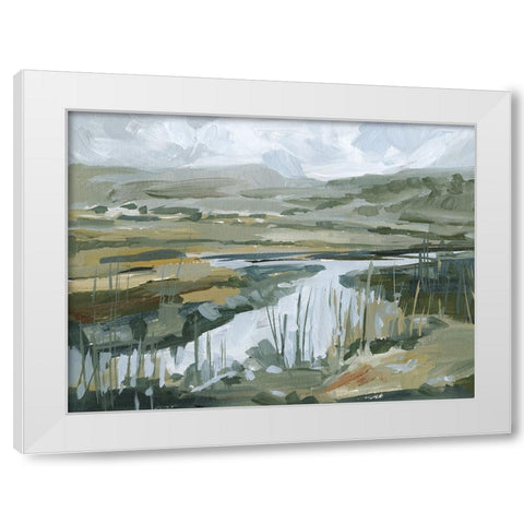 Wetland Vista I White Modern Wood Framed Art Print by Barnes, Victoria