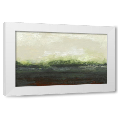Across the Green Hills White Modern Wood Framed Art Print by Gordon, Sharon
