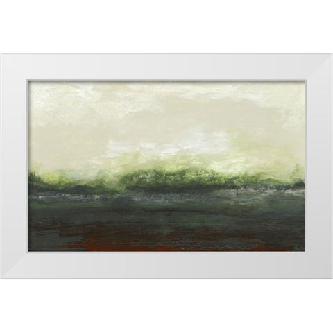 Across the Green Hills White Modern Wood Framed Art Print by Gordon, Sharon
