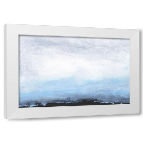 Across the Blue Ocean White Modern Wood Framed Art Print by Gordon, Sharon