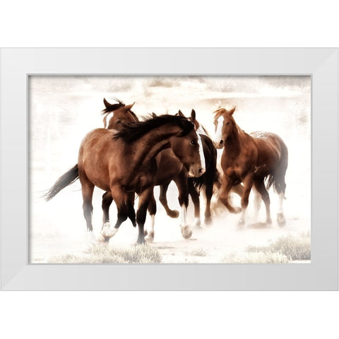 The Finish Line White Modern Wood Framed Art Print by Drost, David