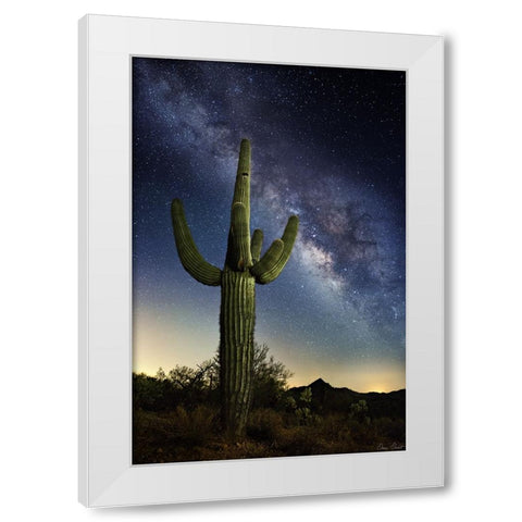 Desert Lights I White Modern Wood Framed Art Print by Drost, David