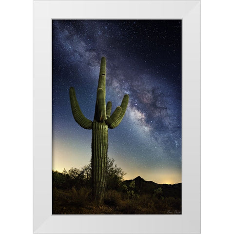 Desert Lights I White Modern Wood Framed Art Print by Drost, David