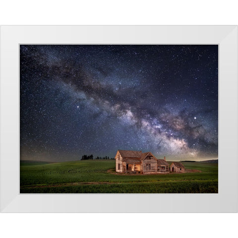A Time Ago White Modern Wood Framed Art Print by Drost, David