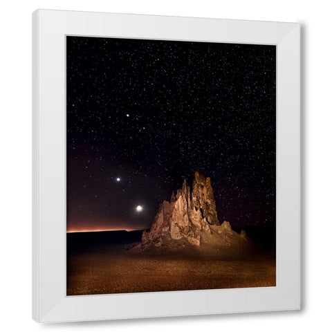 Monument to the Sky I White Modern Wood Framed Art Print by Drost, David